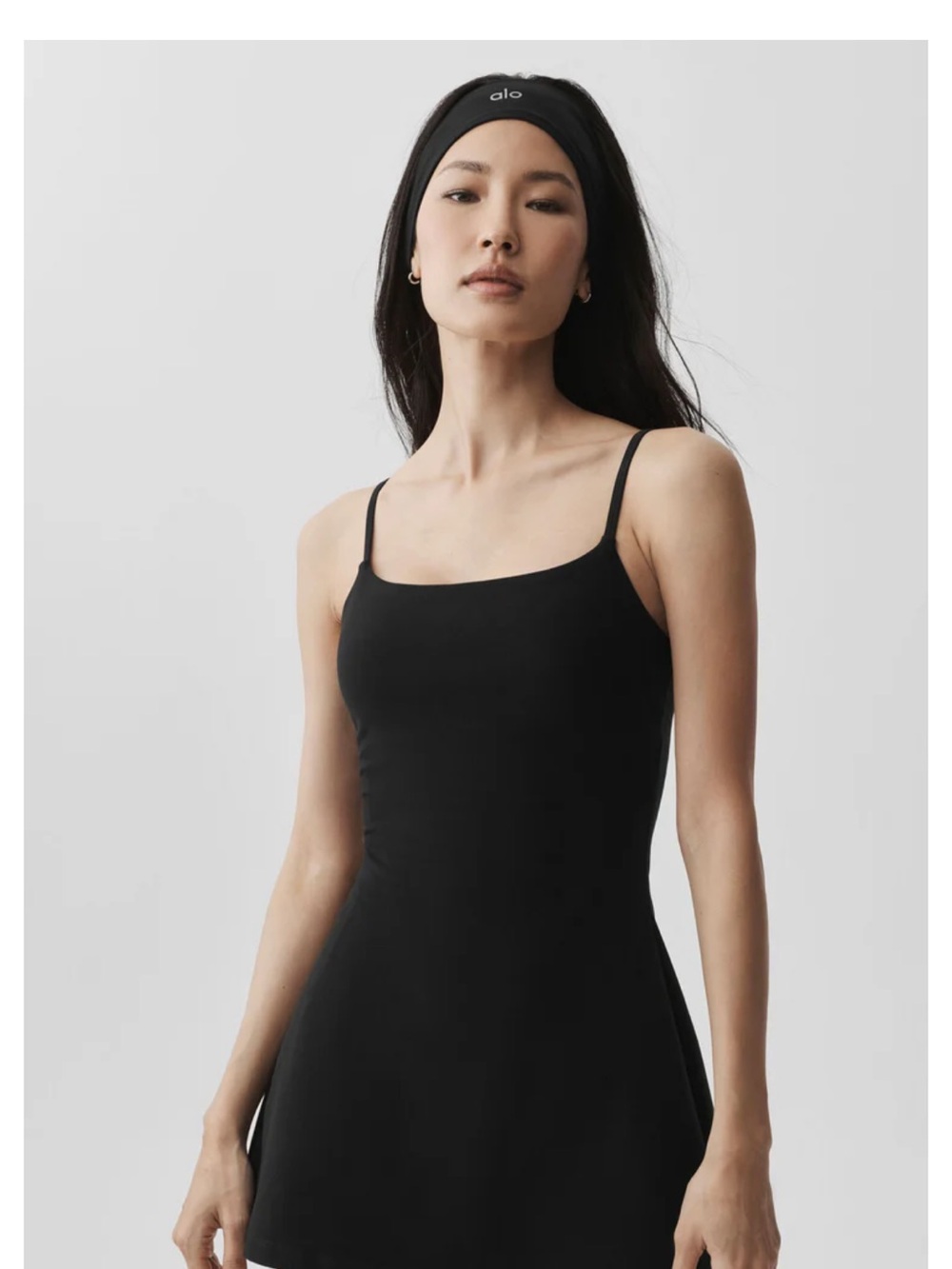 ALO Yoga Black Encore Tennis Dress